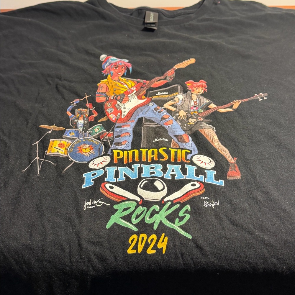 Black Pintastic Pinball Rocks 2024 T-Shirt